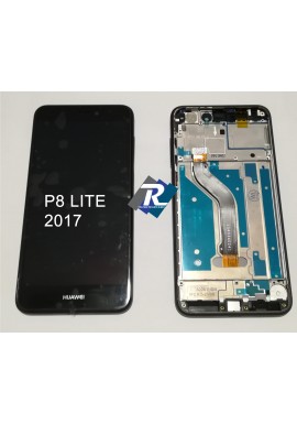 TOUCH SCREEN VETRO LCD DISPLAY Per Huawei P8 Lite 2017 Nero + FRAME