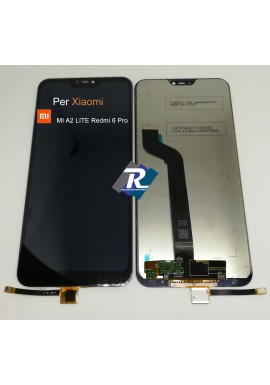 TOUCH SCREEN VETRO LCD DISPLAY PER XIAOMI MI A2 LITE Redmi 6 Pro NERO NO FRAME