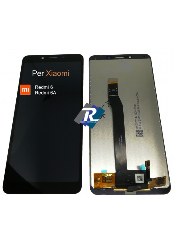 TOUCH SCREEN VETRO LCD DISPLAY PER XIAOMI Redmi 6 - 6A NERO NO FRAME