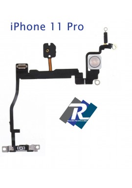 FLEX TASTO ON ACCENSIONE APPLE IPHONE 11 PRO FLASH MICROFONO A2160 A2217  A2215 - Telematicaricambi