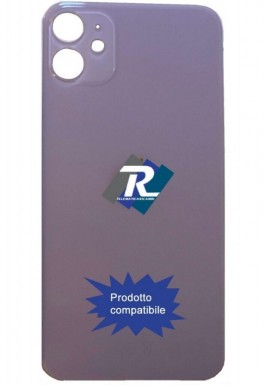 VETRO SCOCCA POSTERIORE COPRI BATTERIA iPhone 11 VIOLA Purple BACK BIG HOLE