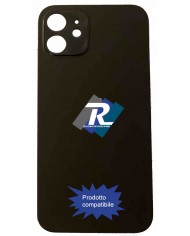 VETRO SCOCCA POSTERIORE COPRI BATTERIA APPLE iPhone 12 NERO BACK COVER BIG HOLE