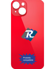 VETRO SCOCCA POSTERIORE COPRI BATTERIA iPhone 14 ROSSO BACK COVER BIG HOLE