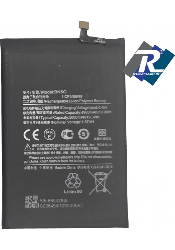 BATTERIA BN5G XIAOMI REDMI 10A 220233L2G - 10C 220333QAG 5000mAh SOST ORIGINALE