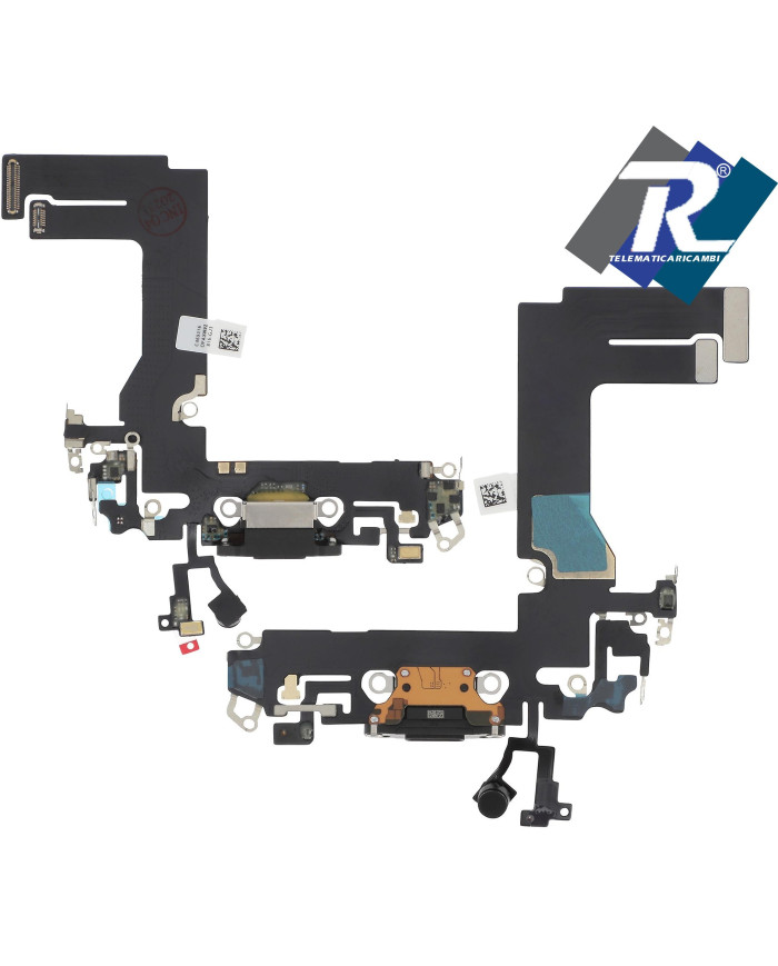 Connettore Ricarica iPhone 13 MINI Flex Flat Dock Microfono Usb Dati Nero Connettore Ricarica iPhone 13 MINI Flex Flat Dock Microfono Usb Dati Nero