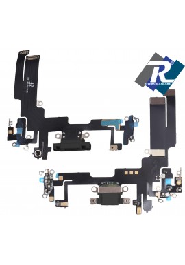 Connettore Ricarica iPhone 14 Flex Flat Dock carica Microfono Usb Dati Nero