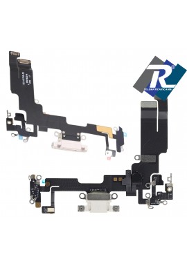 Connettore Ricarica iPhone 14 Flex Flat Dock carica Microfono Usb Dati Bianco