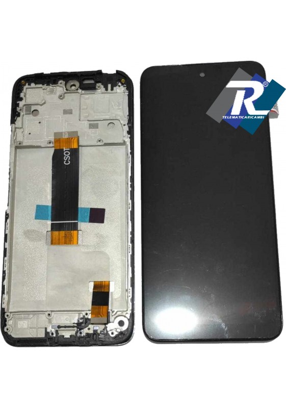 DISPLAY LCD XIAOMI REDMI 12 23053RN02L 23053RN02Y TOUCH SCHERMO VETRO NERO FRAME