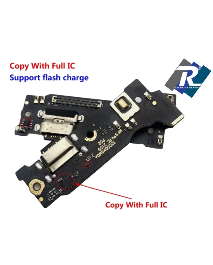 CONNETTORE RICARICA XIAOMI REDMI NOTE 10 PRO M2101K6G MICROFONO DOCK DI CARICA