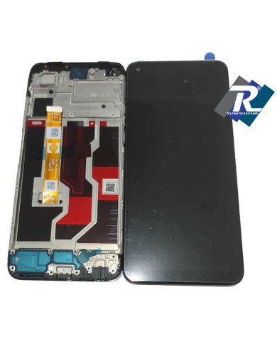 DISPLAY LCD PER OPPO A96 4G 2022 CPH2333 TOUCH SCREEN SCHERMO VETRO NERO + FRAME