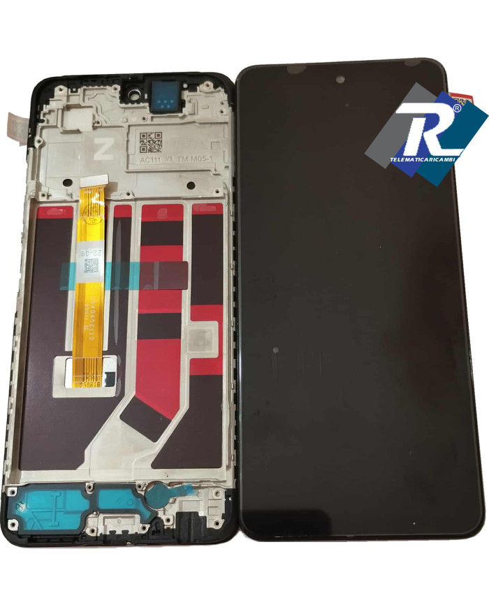 DISPLAY LCD PER OPPO A58 4G CPH2577 TOUCH SCREEN SCHERMO VETRO NERO + FRAME