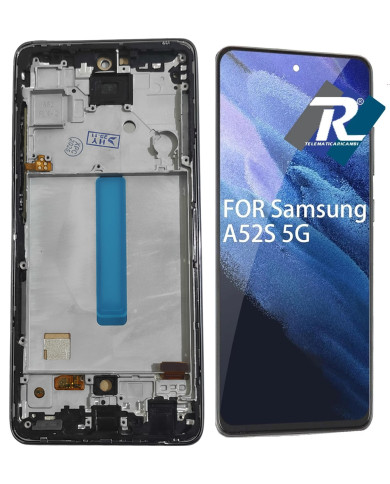 DISPLAY LCD SAMSUNG GALAXY A52S 5G SM A528 A528B TOUCH SCHERMO TFT FRAME NERO