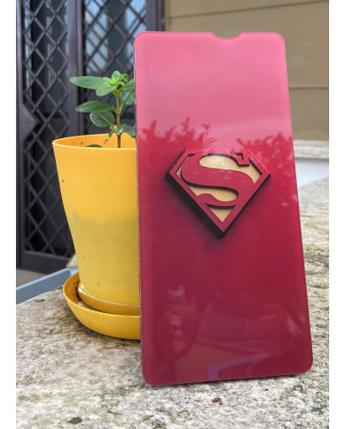Caricatore Wireless Rapido 15W Induzione Qi Superman in Plexiglass per iPhone Samsung Xiaomi Huawei SUPEREROI