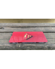 Caricatore Wireless Rapido 15W Induzione Qi Superman in Plexiglass per iPhone Samsung Xiaomi Huawei SUPEREROI