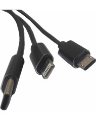Multi Cavo Ricarica 3 in 1 Retrattile USB C Micro Tipo C Samsung Xiaomi Honor iPhone