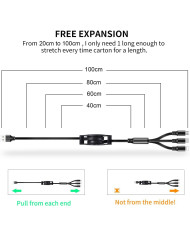 Multi Cavo Ricarica 3 in 1 Retrattile USB C Micro Tipo C Samsung Xiaomi Honor iPhone