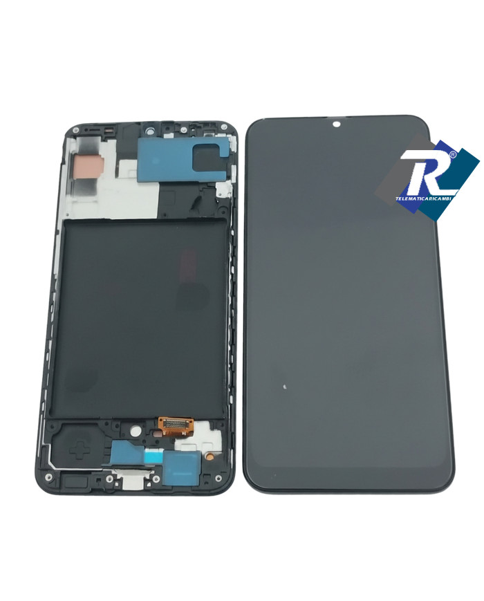 DISPLAY LCD TFT PER SAMSUNG GALAXY A30S SM-A307F TOUCH SCHERMO TFT FRAME NERO
