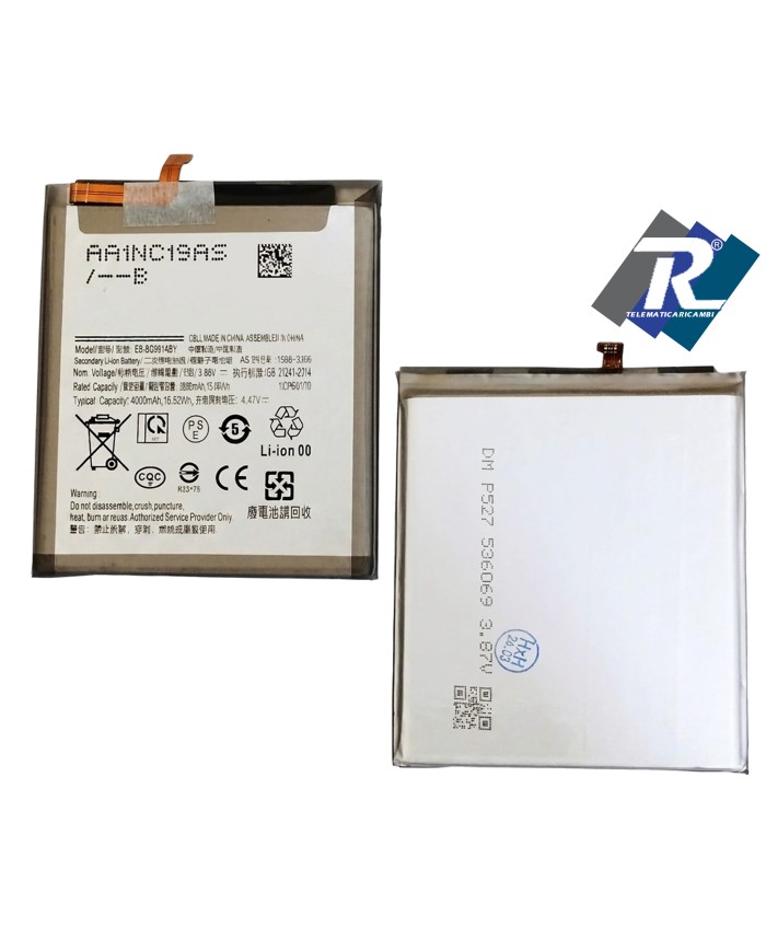 Batteria EB-BG991ABY per Samsung Galaxy S21 5G G991B 4000mAh Pari Originale