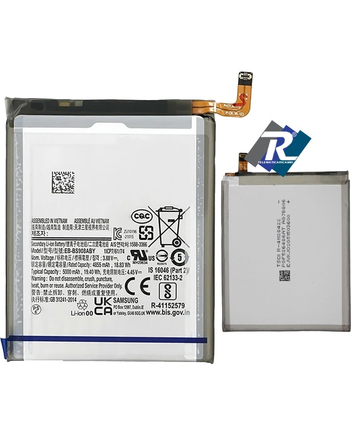 Batteria Samsung EB-BS908ABY Galaxy S22 Ultra SM-S908B 5000mAh Pari Originale