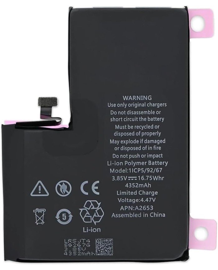 Batteria di Ricambio A2653 per Apple iPhone 13 Pro Max 4352 mAh