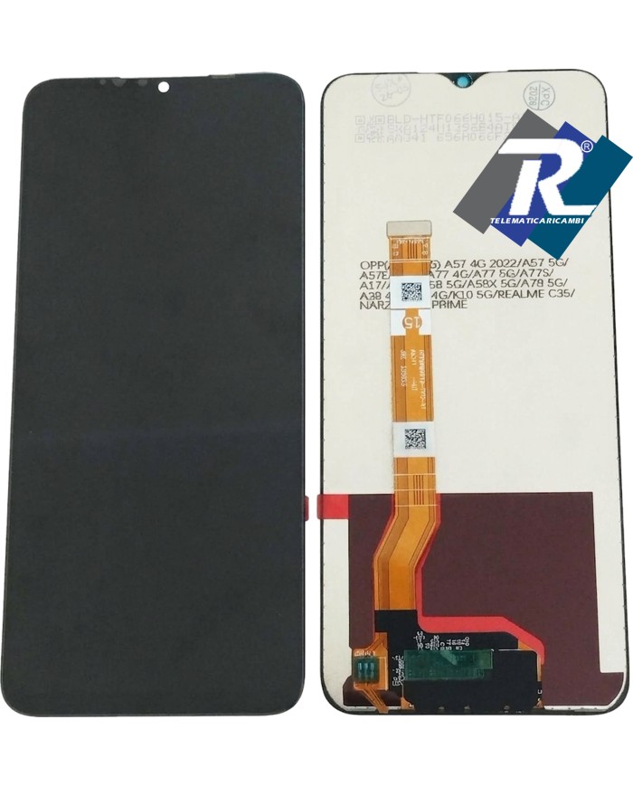 Display LCD per Oppo A18 CPH2591 A17k CPH2471 A57s CPH2385 Touch Schermo Nero