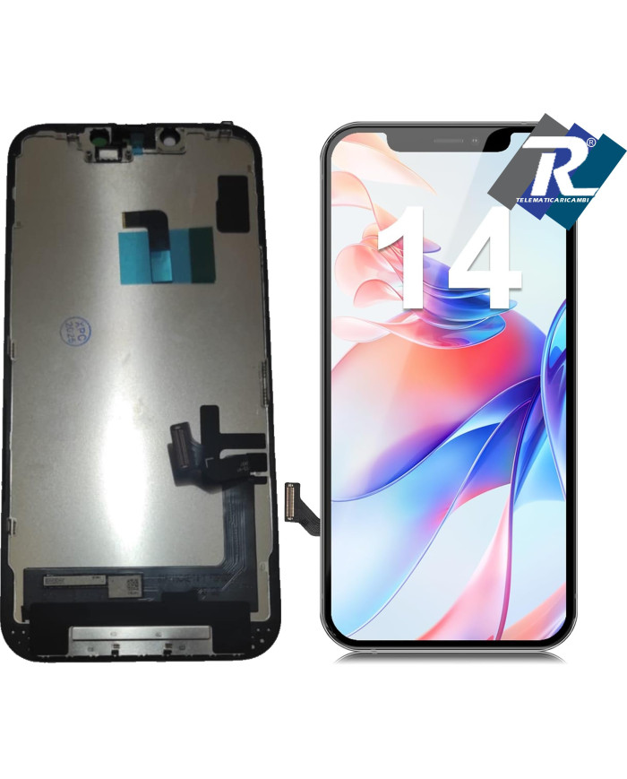 LCD iPhone 14 Display Touch schermo ZY HD Plus con Supporto Cambio IC (IC Swap)