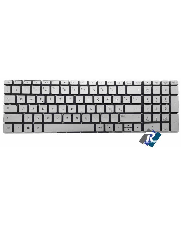 TASTIERA ITALIANA NOTEBOOK HP 15S-DY 15S-EQ 15-EF 15S-FQ 15-GW 15-BS127NL SILVER