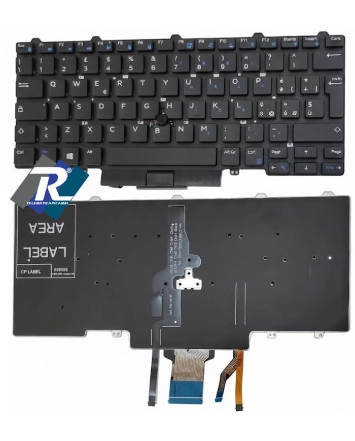 TASTIERA ITALIANA DELL LATITUDE E5450 E5470 E7450 E7470 3340 3350 DE277-IT NERA