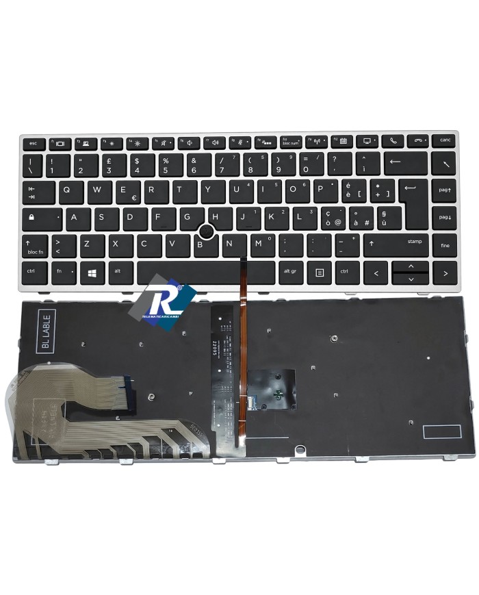 TASTIERA HP ELITEBOOK 840 G5 840 G6 745 G5 745 G6 ITALIANA RETROILLUMINATA SILVER