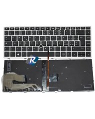 TASTIERA HP ELITEBOOK 840 G5 840 G6 745 G5 745 G6 ITALIANA RETROILLUMINATA SILVER