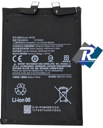 BATTERIA BN5E XIAOMI REDMI NOTE 11 PRO 4G 5G POCO X4 PRO 5G pari Originale