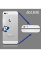 SET KIT COPPIA 2 VETRI VETRINI PER BACK COVER POSTERIORE IPHONE 5S 5 S BIANCO