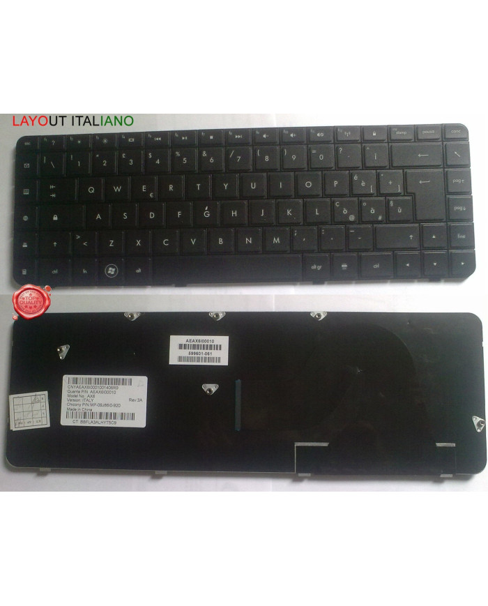 Tastiera Italiana HP G56-151XX G62 G62-100 - AX6