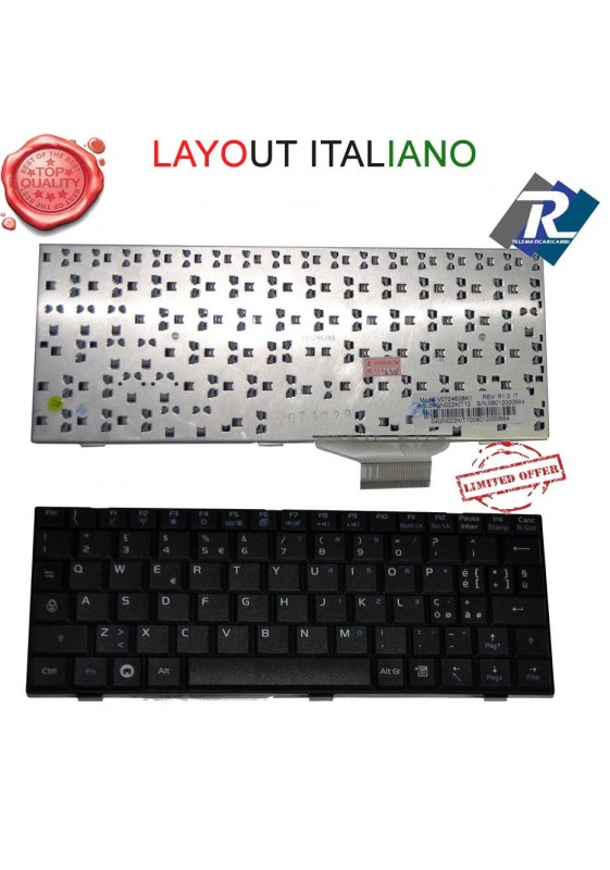 Tastiera Italiana Nera per Asus EE PC EEEPC 700 701 900 901 Averatec 1020