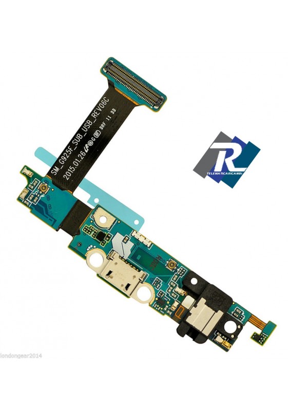 FLEX FLAT CONNETTORE di RICARICA DOCK USB MICROFONO SAMSUNG GALAXY S6 EDGE G925F