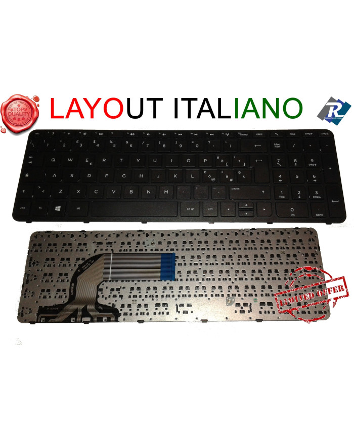 Tastiera ITALIANA HP Pavilion 250 G2 250 G3 255 G2 255 G3 256 G3 R65 con FRAME